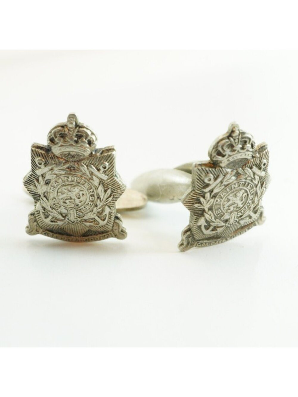 Vintage Dutch Military Royal Netherlands Marine Corps Cufflinks Je Maintiendrai